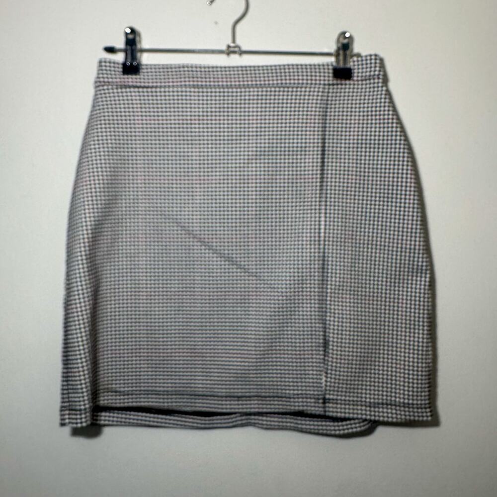 Hollister Gingham Plaid Mini Skirt Black White Check High Waisted Preppy